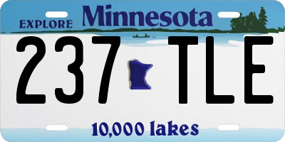MN license plate 237TLE