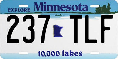 MN license plate 237TLF