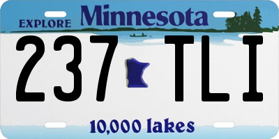 MN license plate 237TLI