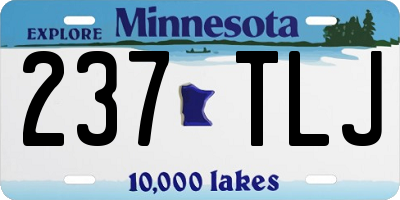MN license plate 237TLJ