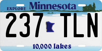 MN license plate 237TLN