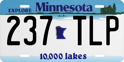MN license plate 237TLP