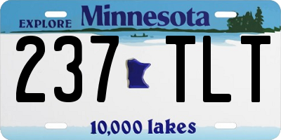 MN license plate 237TLT
