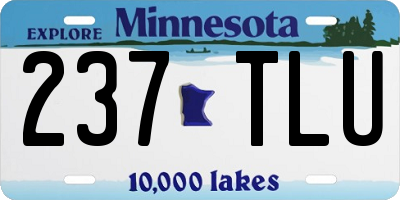MN license plate 237TLU
