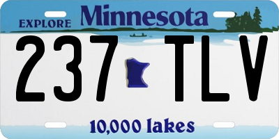 MN license plate 237TLV