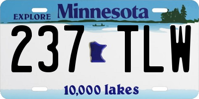 MN license plate 237TLW