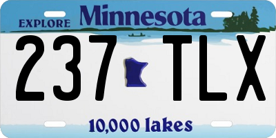 MN license plate 237TLX