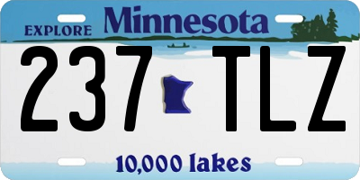 MN license plate 237TLZ
