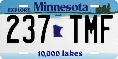 MN license plate 237TMF