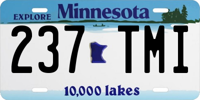 MN license plate 237TMI