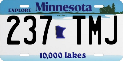 MN license plate 237TMJ