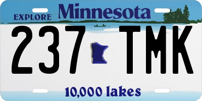 MN license plate 237TMK