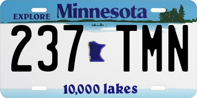 MN license plate 237TMN