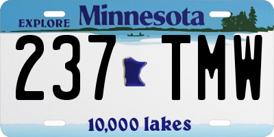 MN license plate 237TMW