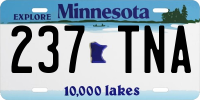 MN license plate 237TNA
