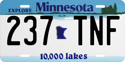 MN license plate 237TNF