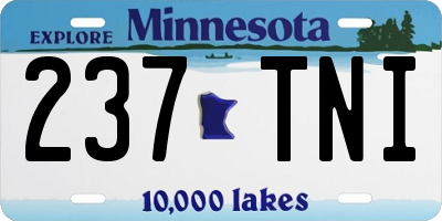 MN license plate 237TNI