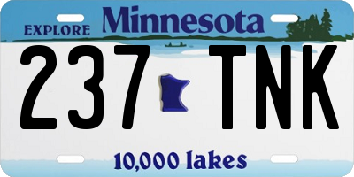 MN license plate 237TNK