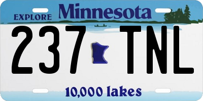 MN license plate 237TNL