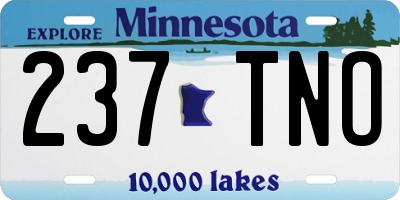 MN license plate 237TNO