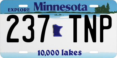 MN license plate 237TNP