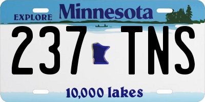 MN license plate 237TNS