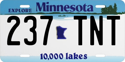 MN license plate 237TNT