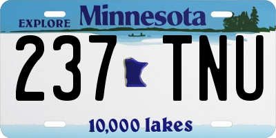 MN license plate 237TNU