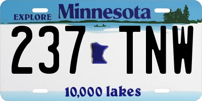 MN license plate 237TNW