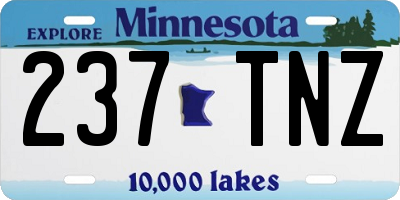 MN license plate 237TNZ