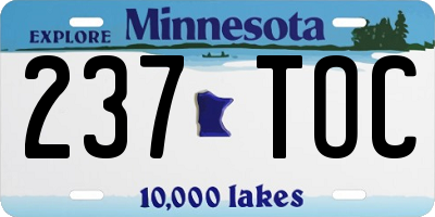 MN license plate 237TOC
