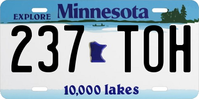 MN license plate 237TOH