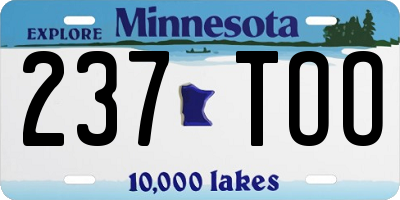 MN license plate 237TOO
