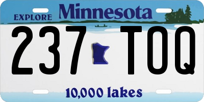 MN license plate 237TOQ