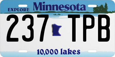 MN license plate 237TPB