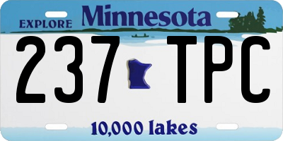 MN license plate 237TPC