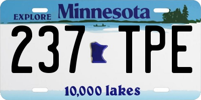 MN license plate 237TPE