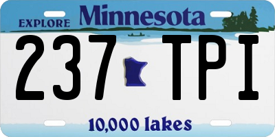 MN license plate 237TPI