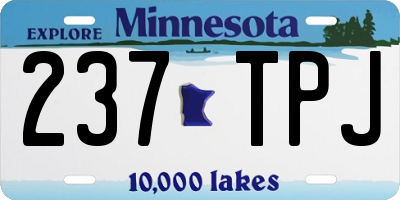 MN license plate 237TPJ