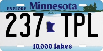 MN license plate 237TPL