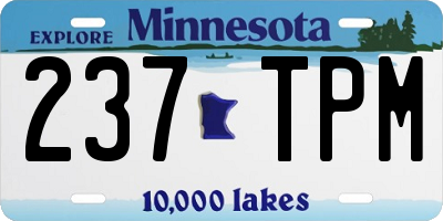 MN license plate 237TPM
