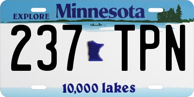 MN license plate 237TPN