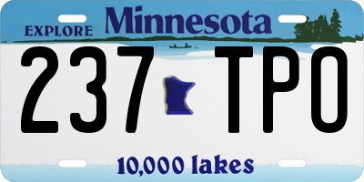 MN license plate 237TPO