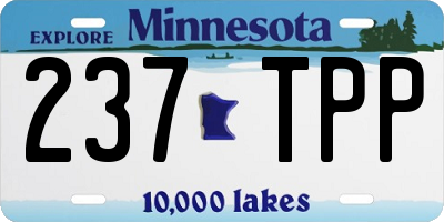 MN license plate 237TPP