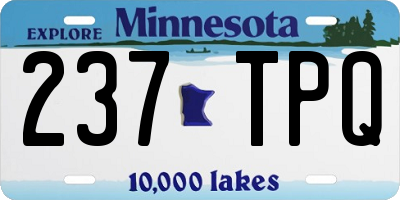 MN license plate 237TPQ