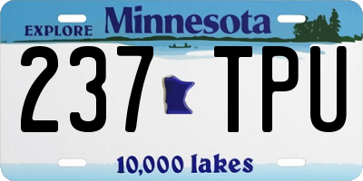 MN license plate 237TPU