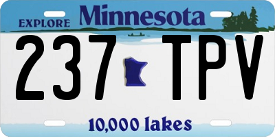 MN license plate 237TPV