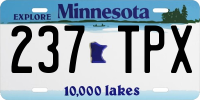 MN license plate 237TPX
