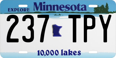 MN license plate 237TPY
