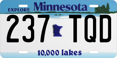 MN license plate 237TQD